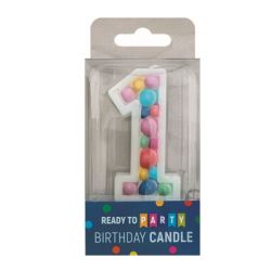 Свещ за рожден ден-1-двулицева-7.6см-1бр