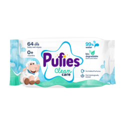 Влажни кърпи Pufies Clean 99% вода 64бр