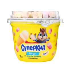 Йогурт пломбир с маршмелоу 103гр Суперкид