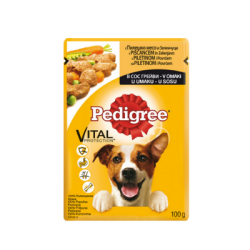 Храна Педигри пауч пил.месо и зеленч.100гр
