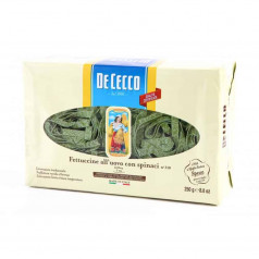 Фетучини De Cecco с яйца и спанак 250 гр.