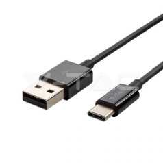 Тип C USB Кабел Черен Серия "Silver"1метър