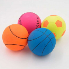 Играчка за куче топка, различни цветове, гумена 9 см.
