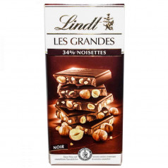 Шоколад Lindt Les Grandes лешник 34% черен