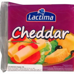 Топено сирене Lactima чедър слайс 130гр
