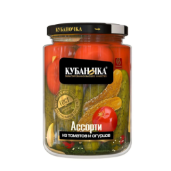 Асорти домати и краставици 720гр