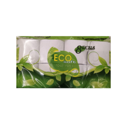 Тоал.хартия Eco Soft бяла 2пл/8бр