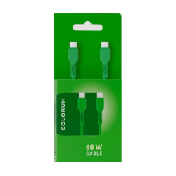 Кабел colorum  usb-c usb-c 1,8m  зелен 