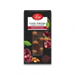 Шоколад тъмен с вишни и бадеми 90гр