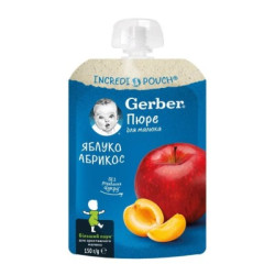 Пюре gerber ябълки/кайсии 150гр