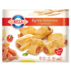 Мини банички Bella със кренвирши 480 гр