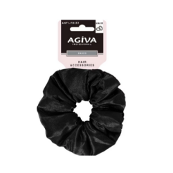 Ластик скрънчи agiva pro сатен черен 13см