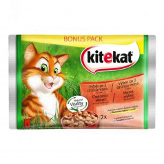 Храна за котки Kitekat, Микс меню, 4 x 100 гр