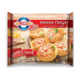 Мини пици Bella с шунка/бекон/гауда 400гр