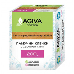 Биоразградими клечки за уши Agiva Cotton 200 бр