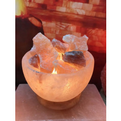 Лампа Хималайска сол Купа с камък