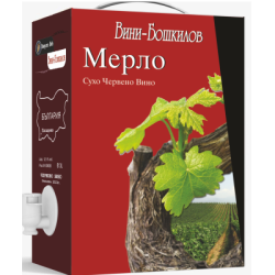 Червено вино мерло Вини Бошкилов 3л