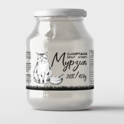 Заквасена сметана Мурзик 20% 480гр