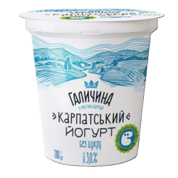 Йогурт карпатський 3% без захар 280гр