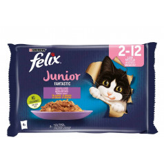 Храна за котки Felix Junior, пиле, 4х85 гр.