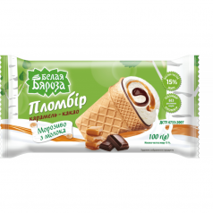 Сладолед Пломбир Карамел и какао, 100гр