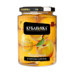 Праскови в лек сироп 750гр кубаночка