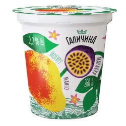 Йогурт карпатський 2.2% манго/мар-я 260гр