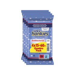 Влажни кърпи Wet hankies антибакт.4х15бр