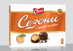 Шоколадови бонбони Сезони кайсия 160гр