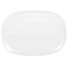 Плато правоъгълно бяло 34х24 см.