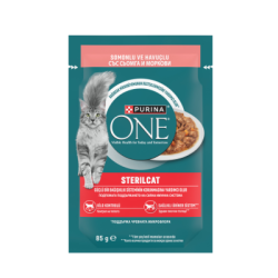 Храна Purina ONE Ster.сьомга и морк. 85гр.