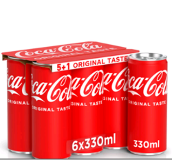 Coca Cola кен 330мл 5+1