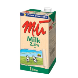 Прясно мляко 2.5% 1л му