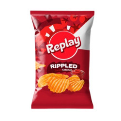 Чипс на вълни Replay с кетчуп 75гр