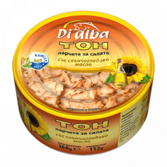 Риба тон Di Alba парчета в растително масло 160гр