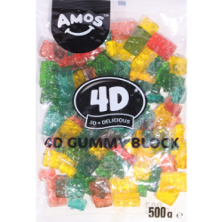 Желирани бонбони Amos блокчета 500гр