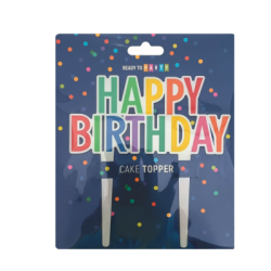 Топер за торта-цветен-14х7см-1бр