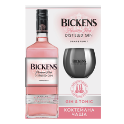 Джин Bickens Premium Pink 0.7л + чаша