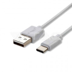 Тип C USB Кабел Бял Серия "Pearl" 1 метър