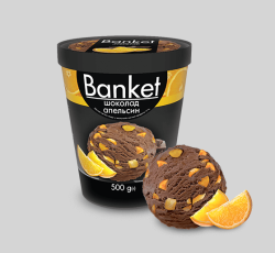Сладолед Banket ш-д с портокал 500гр