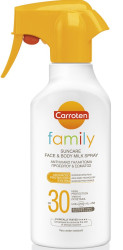 Мляко слънцез.Carroten family SPF 30 270мл