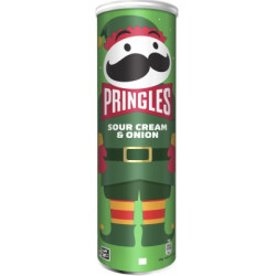 Чипс Pringles коледен сметана и лук 185гр