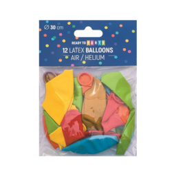 Латексови балони цветни-ф30см-12бр