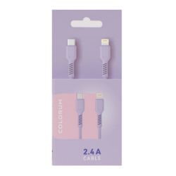 Кабел colorum usb-c  1,8m 2,4a лавандула