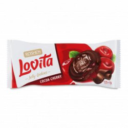 Б-ти Lovita какаови с желе череша 135гр
