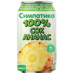 Simpatico 100% ананас 330мл