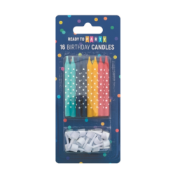 Свещи за рожден ден със звезди-6см-16бр