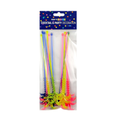 Многоцв.коктей.бъркалки за декорация 12бр