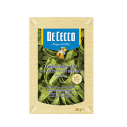 Фетучини De Cecco с яйца и спанак 250гр