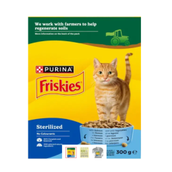 Храна Friskies стерилиз. сьомга/зел.300гр.